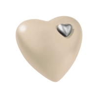 HERZ BIO-LEHM Urne cashmere silber