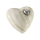 HERZ BIO-LEHM Urne Marmor silber