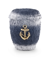 Seeurne blau-silber get&ouml;nt, mit MS - Anker,