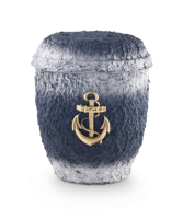 Seeurne blau-silber get&ouml;nt, mit MS - Anker,