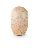 Cestal-Urne Kunststeinoberfl&auml;che, beige,