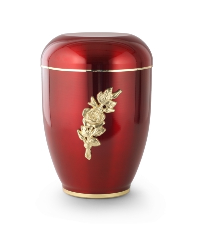 Kupferurne kardinalrot, Rose MS poliert (E)