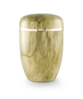 Stahlurne Onyx marmoriert, Goldstreifen