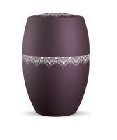 Naturstoff-Urne Infinity Mandala, velvet Berry