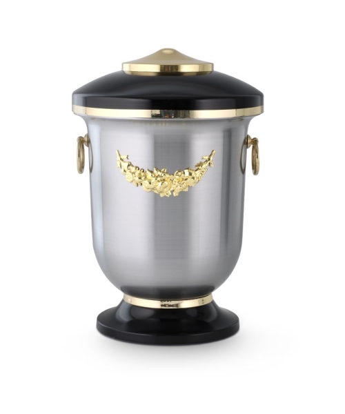 Cestal-Urne Goldstreifen, mit Haube und