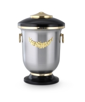 Cestal-Urne Goldstreifen, mit Haube und