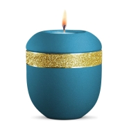 Porzellan-Gedenklicht Infinity Glamour Gold,