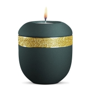 Porzellan-Gedenklicht Infinity Glamour Gold,