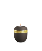 Porzellan-Gedenklicht Infinity Glamour Gold,