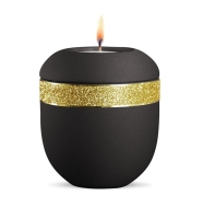 Porzellan-Gedenklicht Infinity Glamour Gold,