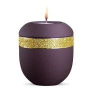 Porzellan-Gedenklicht Infinity Glamour Gold,