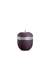 Porzellan-Gedenklicht Infinity Glamour Silber,