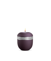 Porzellan-Gedenklicht Infinity Glamour Silber,
