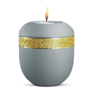 Porzellan-Gedenklicht Infinity Glamour Gold,