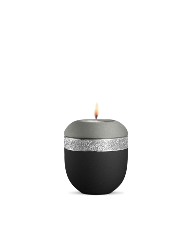 Porzellan-Gedenklicht Infinity Glamour Bicolor,