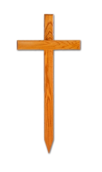 Eichgrabkreuz mit Hohlkehle, 120x54x8cm