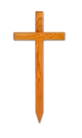 Eichgrabkreuz mit Hohlkehle, 120x54x8cm