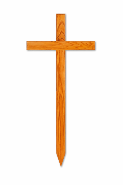 Eichengrabkreuz mit Hohlkehle, 150x60x8 cm