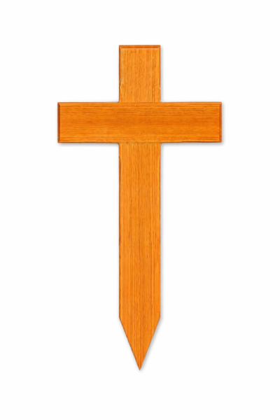 Eichengrabkreuz mit Hohlkehle, 78x40x11,5 cm