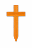 Eichengrabkreuz mit Hohlkehle, 78x40x11,5 cm