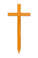 Eichengrabkreuz mit Hohlkehle,  120x54x10 cm