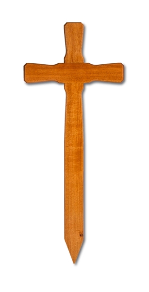 Eichengrabkreuz, abgerundete Kanten, 150x60x10 cm