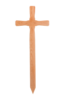Eichengrabkreuz, abgerundete Kanten, 160x60x10 cm
