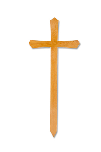Eichengrabkreuz, abgerundete Kanten, 150x60x8/10cm