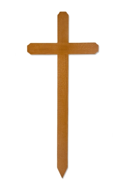 Eichengrabkreuz, abgerundete Kanten, 150x63x10 cm