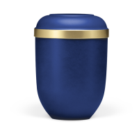 Naturstoffurne, Saphirblau Velours