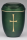 Stahlurne, Moosgr&uuml;n, Goldkreuz u. Goldb.
