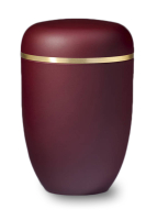Stahlurne, Weinrot Velours,