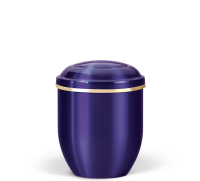 Mini-Kupferurne (0,25 l.), Kobalt Blau, Goldband