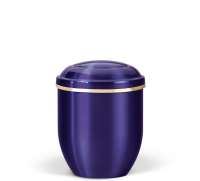 Mini-Kupferurne (0,25 l.), Kobalt Blau, Goldband