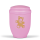 Kleinurne aus Stahl, Rosa, Teddy B&auml;r Goldfarbig