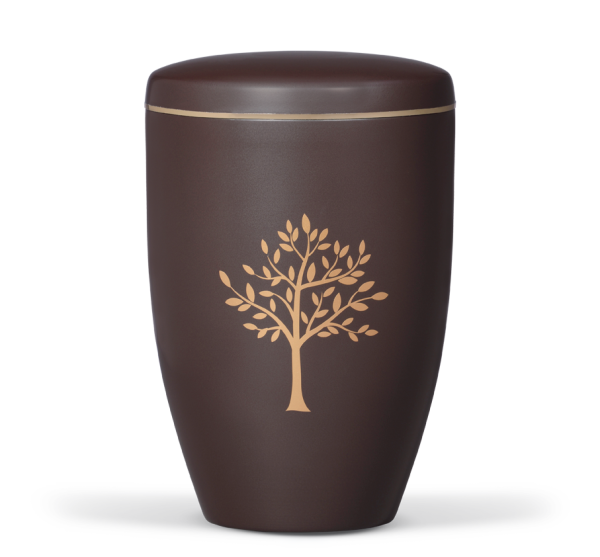 Stahlurne Fume, Goldband Moderner Baum
