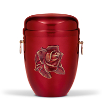 Stahlurne, Weinrot, Massiv Rose