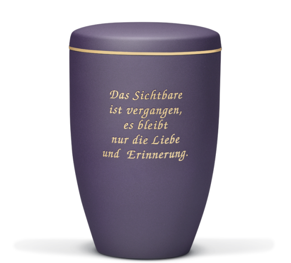 Braun-Violett, Goldband, Trauertext Nr. 6