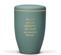 Stahlurne, Olivegr&uuml;n Velours