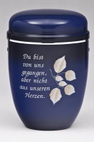 Stahlurne, Blau, Schwarz patiniert