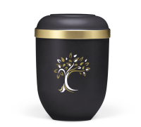 Anthrazit Velour, Goldrand Baum ArtDecor Gold