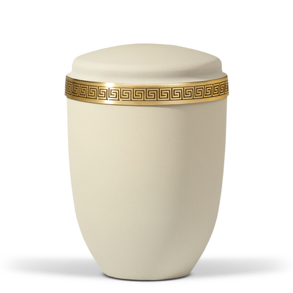 Stahlurne, Hell Beige Velours,