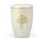 Naturstoffurne Cremewei&szlig; Perlmutt Dekor Baum, Goldband
