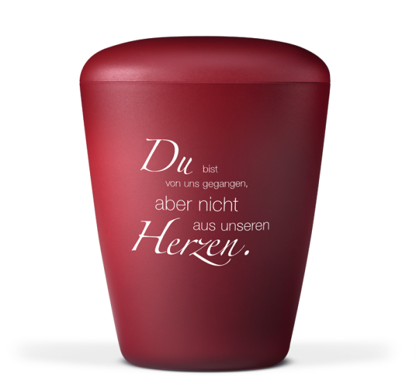 Biourne Weinrot Velour, Trauertext 2