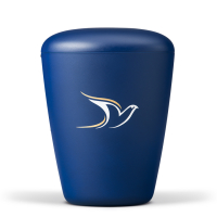 Naturstoffurne, Saphirblau Velours,
