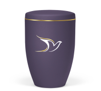 Naturstoffurne, Violett Velours,