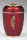 Stahlurne Bordeaux Rot, Messing Rosenbund, Messing Sockel, GB