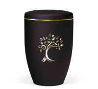 Naturstoffurne anthrazit velours Baum ArtDecor...