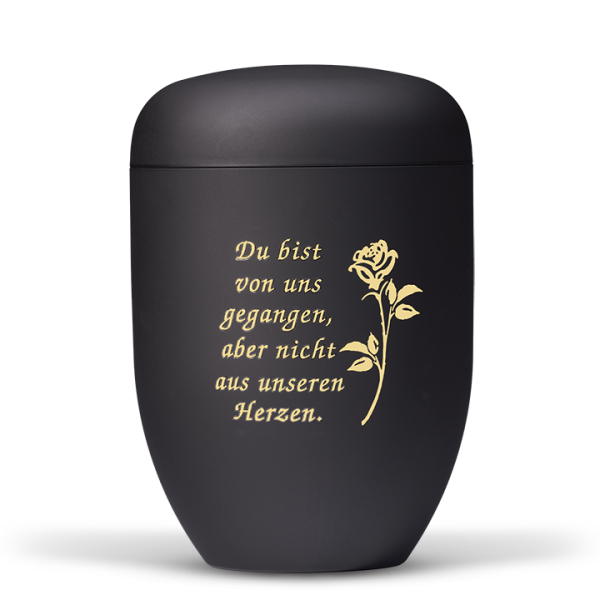 Stahlurne, Anthrazit Velours,