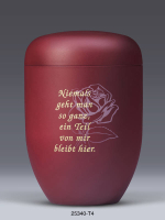 Naturstoffurne Weinrot Velour,  Airbrusch...